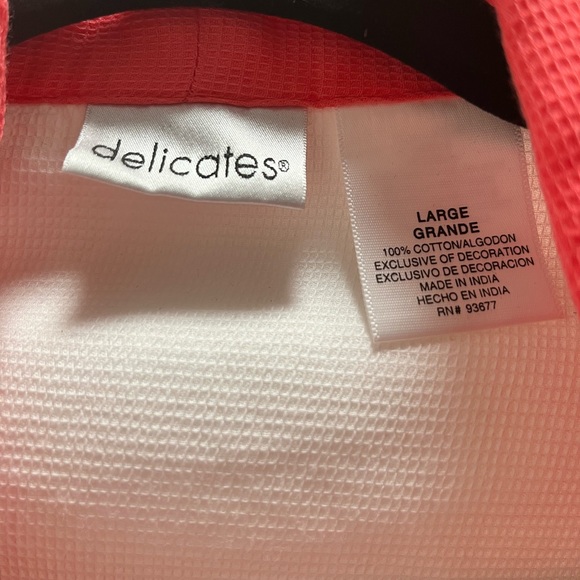 Delicates Waffle Knit Wrap Robe Sz L - Picture 6 of 7